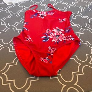 Red old navy bathing suit